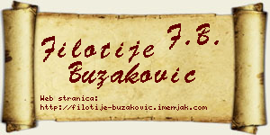 Filotije Buzaković vizit kartica
